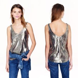 Glitter J Crew Silk Tank